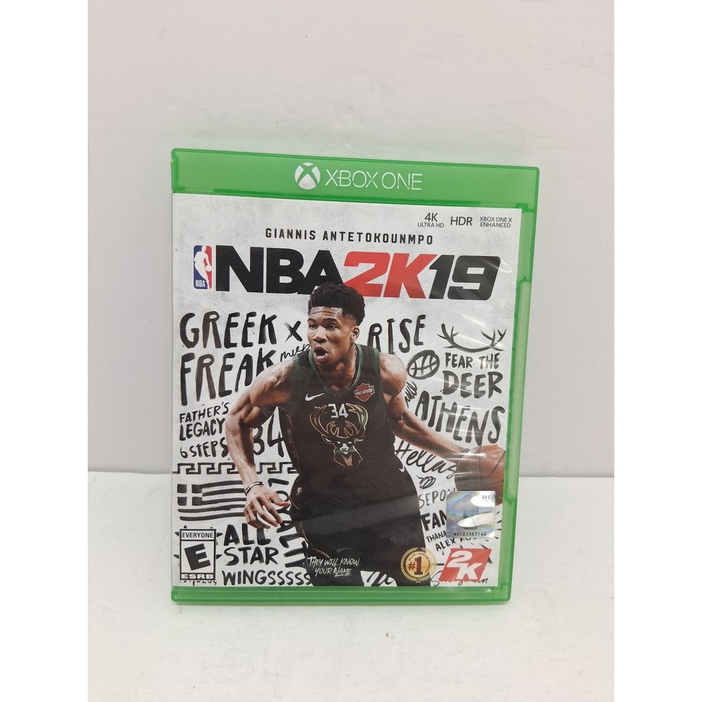 NBA 2K19 Xbox One Video Game 4K Ultra HD Giannis Antetokounmpo Cover Basketball